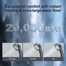 Load image into Gallery viewer, Jocoevol Portable Water Heater, Propane Water Heater with Shower Pump, Max 100 Mins 3s Instant Hot 20,000 BTU, 4000mAh Rechargeable Built-in Battery for Outdoor Cleaning, Camping, Hunting, Hiking