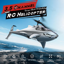 Load image into Gallery viewer, RC Shark Helicopter with Altitude Hold, One Key Takeoff/Landing, LED Lights, 2 Batteries
