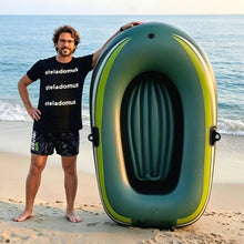 Load image into Gallery viewer, Inflatable Boat for One Person Max 198 lbs/90 kg with Carry Bag and Foot Pump, Single-Person raft for Fishing and Water Sports or a Yacht Supplement for Pools, Ponds, and Calm Shallow Water