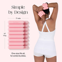 Load image into Gallery viewer, Bala Bangles Wrist & Ankle Weights for Women & Men - 3 lb Adjustable Weighted Bands - Blush