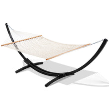 Load image into Gallery viewer, Lazy Daze Double Rope Hammock with 13 FT Curved Steel Black Stand