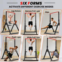 Load image into Gallery viewer, DOBESTS Power Tower Pull Up Bar Free Standing - Black Style 3 - Red Bar