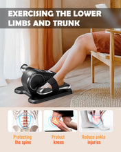 Load image into Gallery viewer, Yagud Under Desk Machine, Electric Elliptical Leg Exerciser for Senior, 15 Adjustable Speeds Quiet and Portable Seated Pedal Exerciser for Training with Remote Control, Black