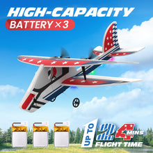 Load image into Gallery viewer, RC Plane, 2.4GHZ Remote Control Airplane W/ 3 Batteries & 6-axis Gyro Stabilizer, 2CH RTF RC Glider Toy