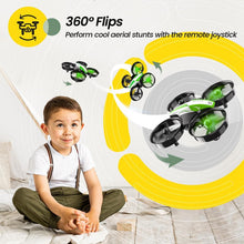 Load image into Gallery viewer, Holy Stone Mini Drone for Kids and Beginners, Indoor Outdoor Quadcopter Plane for Boys Girls with Auto Hover, 3D Flips, 3 Batteries, Headless Mode, Great Easter Gift Toy for Boys and Girls, HS210 Green