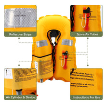 Load image into Gallery viewer, Inflatable Life Jackets for Adults Life Vests Automatic PFD Low Profile Load Capacity Up to 330lbs (Black)