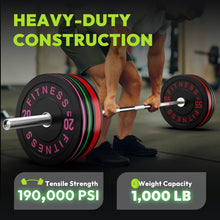 Load image into Gallery viewer, HANDBODE Squat Rack, 7ft Barbell, Weight Bench, Weight Plates Set 210 lb, Pull Up Bar- Silver