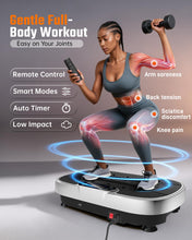 Load image into Gallery viewer, Vibration Plate Exercise Machine for Weight Loss and Lymphatic Drainage - 330lbs Capacity Vibrating Platform for Home Gym Workout, Full Body Shaker Pilates Equipment with Loop Bands for Women and Men