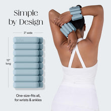 Load image into Gallery viewer, Bala Bangles Wrist & Ankle Weights for Women & Men - 2 lb Adjustable Weighted Bands - Sea