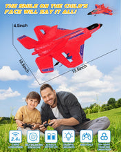 Load image into Gallery viewer, 2.4GHz Remote Control Jet with Gyro Stabilizer, LED Lights, 2 Batteries, Easy to Fly for Kids