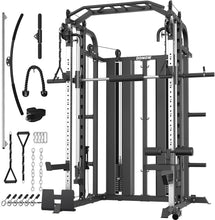 Load image into Gallery viewer, DONOW Smith Machine with Weight Stacks, Multi Function Home Gym System -A DN-DS938T Steel Stacks