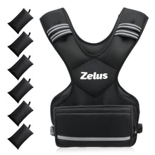 Load image into Gallery viewer, ZELUS Weighted Vest for Men and Women | 4-10lb/11-20lb/20-32lb Vest with 6 Ironsand Weights for Home Workouts | Adjustable Body Weight Vest Exercise Set for Cardio and Strength Training (20-32 lb.)
