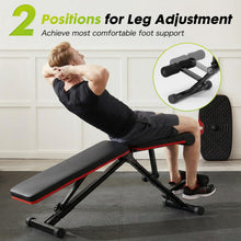 Load image into Gallery viewer, OLIXIS Adjustable Weight Bench for Full Body Strength Training, Foldable Workout Bench with Incline Decline Flat Positions, 795 lbs Capacity Dumbbell Bench for Home Gym, Sit Up and Ab Exercises