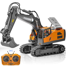 Load image into Gallery viewer, Remote Control Excavator, Construction RC Digger for Kids Boys Age 4-14 + Year Old Birthday, Rechargeable Excavator with Metal Shovel