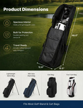 Load image into Gallery viewer, Talanes Golf Club Travel Bag with 2 Rolling Wheels for Airlines, Black