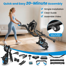 Load image into Gallery viewer, Birdfeel Foldable Exercise Bike, Multifunctional Indoor Stationary Bikes (Dark Black)
