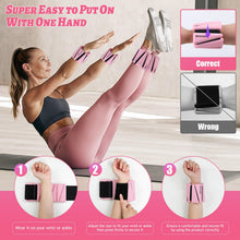 Load image into Gallery viewer, BECOJADDE Ankle Weights Set of 2 (2 lb Each) Adjustable Wrist Weights- Pink