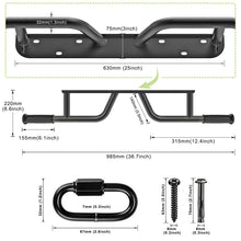 Load image into Gallery viewer, Kipika Wall Mounted Pull Up Bar - Multi Handle