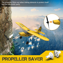 Load image into Gallery viewer, RC Plane Trainer Sport Cub 3CH Remote Control Airplane with Prop Saver, 6-Axis Gyro Stabilizer & 3 Modes to Fly (400mm,Yellow)