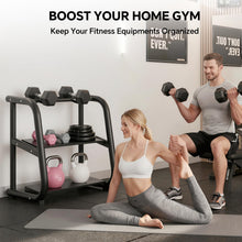 Load image into Gallery viewer, Home Gym Storage Rack, 3-Tier Heavy Duty Workout Equipment Organizer for Dumbbells