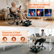 Load image into Gallery viewer, ESL Under Desk Elliptical - Portable Leg Exerciser with Pedal Strap for Seniors, Compact Seated Elliptical with Remote Control, LCD Display Electric Elliptical