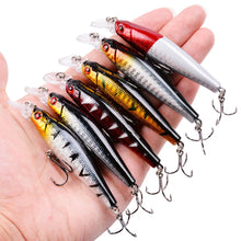 Load image into Gallery viewer, Aorace 56pcs Fishing Lures Large Hard Bait Minnow VIB Lure with Treble Hook Life-Like Swimbait Fishing Bait Popper Crankbait Vibe Sinking Lure for Bass Trout Walleye Redfish