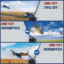 Load image into Gallery viewer, 4 Channel RC Plane F4U Corsair 500mm Remote Control Airplane Fighter RTF with 6-Axis