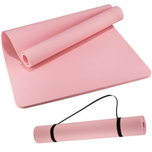 Load image into Gallery viewer, Wimwum Extra Wide Yoga Mat 72" x 32", 7mm Non Slip TPE Exercise Mat with Carrying Strap, Large Workout Mat for Yoga, Pilates, Stretching, HIIT & Home Gym, Pink