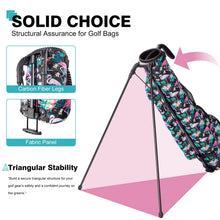 Load image into Gallery viewer, GREEN ACTION Sunday Golf Bag with Strap & Stand, Lightweight Golf Stand Bags with Two-Way Divider/Cooler Pocket, Golf Club Bags Holds 5-6 Clubs for Driving Range, Par 3 and Standard Courses-Colorful