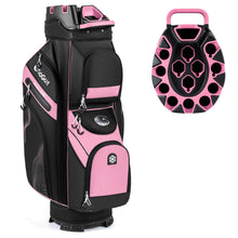 Load image into Gallery viewer, Tangkula Golf Cart Bag, 14-Way Full Length Dividers, Pink