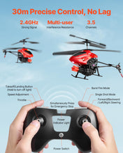Load image into Gallery viewer, RC Helicopter, 2.4GHz Flying Remote Control Helicopter with Shooting Mode, 3.5 Channel RC Airplane for Kid, Altitude Hold