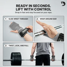 Load image into Gallery viewer, DMoose Fitness Weight Lifting Grips - (Gray)