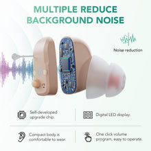 Load image into Gallery viewer, Hearing Aids for Seniors, Rechargeable Hearing Amplifiers Devices with Noise Cancelling, Superior Sound Quality for Women Men Hearing Loss, Auto On/Off