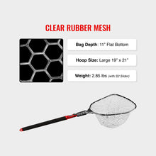 Load image into Gallery viewer, EGO S2 Slider Fishing Landing Net, Large Clear Rubber Mesh, Non-Tangle Mesh