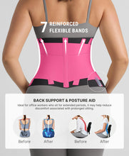Load image into Gallery viewer, FeelinGirl Waist Trainer Belt for Women -Raspberry Pink L