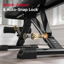 Load image into Gallery viewer, FLYBIRD WB5 Weight Bench, ASTM-Certified 800LBS Adjustable Weight Bench Workout Bench Foldable for Home Gym, 90° to -30° FID and 30in Extended Backrest for Bench Press Strength Training Exercise