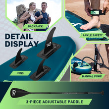 Load image into Gallery viewer, InnoExpo 11' Inflatable Stand Up Paddle Boards with Premium Accessories, Wide Stable SUP Paddle Board Design, Non-Slip Comfort Deck for Youth & Adults (Dynamic)