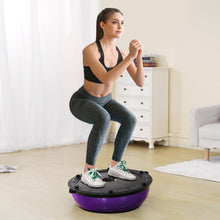 Load image into Gallery viewer, VEVOR 23-inch Half Exercise Ball Trainer, 660 lbs Capacity Balance Ball, Includes Resistance Bands- Purple