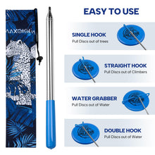 Load image into Gallery viewer, Maxgigi 4-in-1 Disc Golf Retriever Pole - 16-ft Telescopic Stainless Steel