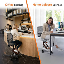 Load image into Gallery viewer, HitGo Home Office Fitness Bundle: Under Desk Exercise Bike Chair - White+White Desk