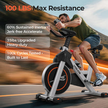 Load image into Gallery viewer, YOSUDA Exercise Bike, Brake Pad Stationary Bike for Home -Magnetic-Grey