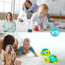 Load image into Gallery viewer, Multi-Age Educational Bundle: Egg-Laying Musical Turtle Baby Toy with Lights & Sounds for Tummy Time + 5-in-1