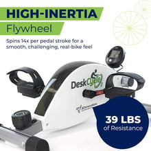Load image into Gallery viewer, DeskCycle Under Desk Bike Pedal Exerciser - White Adjustable Height