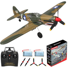 Load image into Gallery viewer, RC Plane 4 Channel Remote Control Airplane - Ready to Fly P-40 Warhawk RC Airplane for Beginners Adult with Xpilot Stabilization System