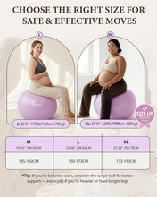 Load image into Gallery viewer, Trideer Pregnancy Birthing Ball, 1.7mm Extra Thick Yoga Ball for Maternity,1000LB Anti-Burst Non-Slip Stability Ball