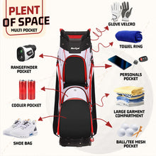 Load image into Gallery viewer, Beutyal 15-Way Golf Cart Bag, Lightweight Golf Club Bag for Men with Cooler