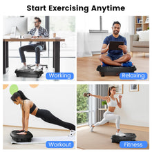 Load image into Gallery viewer, Vibration Plate Exercise Machine, Vibrating Fitness Platform for Lymphatic Drainage, Full Body Shaker Workout Equipment, Bluetooth Power Shaping Vibrate Plate, Board Sport for Home Exercise Gym, Black