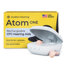 Load image into Gallery viewer, Audien Atom One OTC Hearing Aids - Wireless, Rechargeable, and Comfortable | Clear Sound in a Small, Discreet Design for Seniors & Adults with Hearing Loss