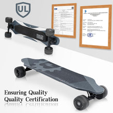 Load image into Gallery viewer, 38" Dual Brushless Hub-Motor Electric Skateboard Longboard Scooter 4.2" PU Wheels (Black)