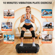 Load image into Gallery viewer, Vibration Plate Exercise Machine, Vibration Plate for Lymphatic Drainage Weight Loss, 130 Levels Vibrating Plate with Knee Pads Bluetooth, Shake Plate with 450 Lbs Capacity Full Body Workout Equipment
